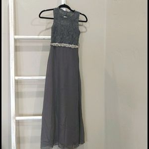 Dark Grey Girls Formal Dress